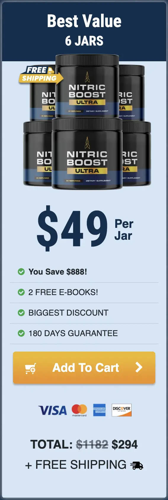 Nitric Boost Ultra Buy Six Jars